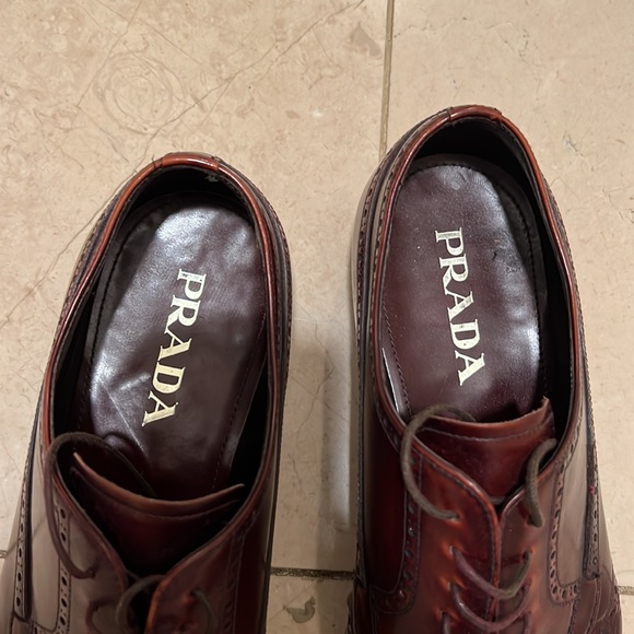 Prada leather derby oxfords - Picture 3 of 10